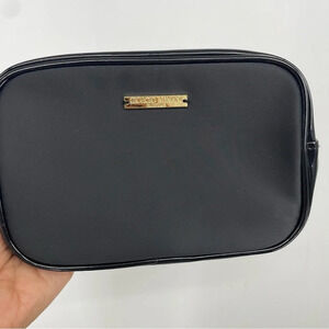 Giorgio Armani black and black patent parfum makeup case 7 x 4 x 3 case